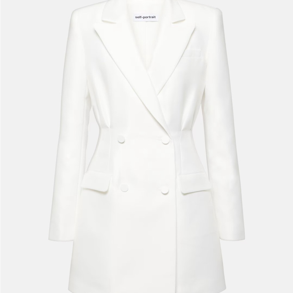 Self-Portrait Women's White Blazer Dress